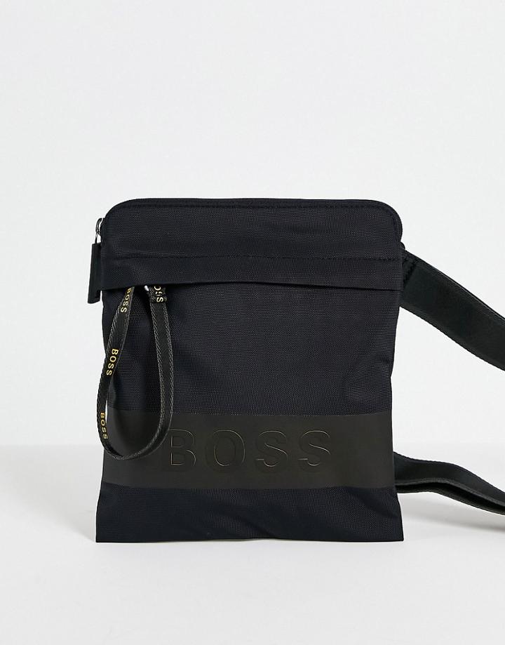 Boss Magnified Cross Body Bag In Black