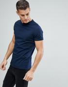 Asos Crew Neck T-shirt In Navy - Navy