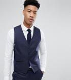 Selected Homme Tall Tux Vest - Navy