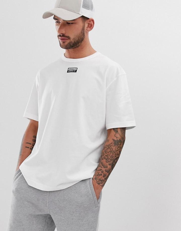 Adidas Originals Vocal T-shirt With Central Logo In White - White