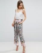Traffic People Mixed Print Wide Leg Pant - Multi