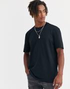 Allsaints Oversized Crew Neck T-shirt In Black