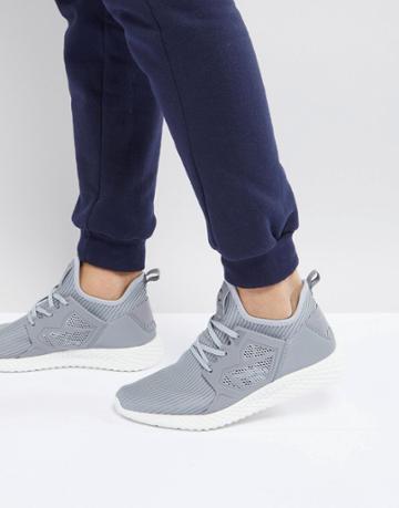 Certified Knitted Sneakers In Gray - Gray