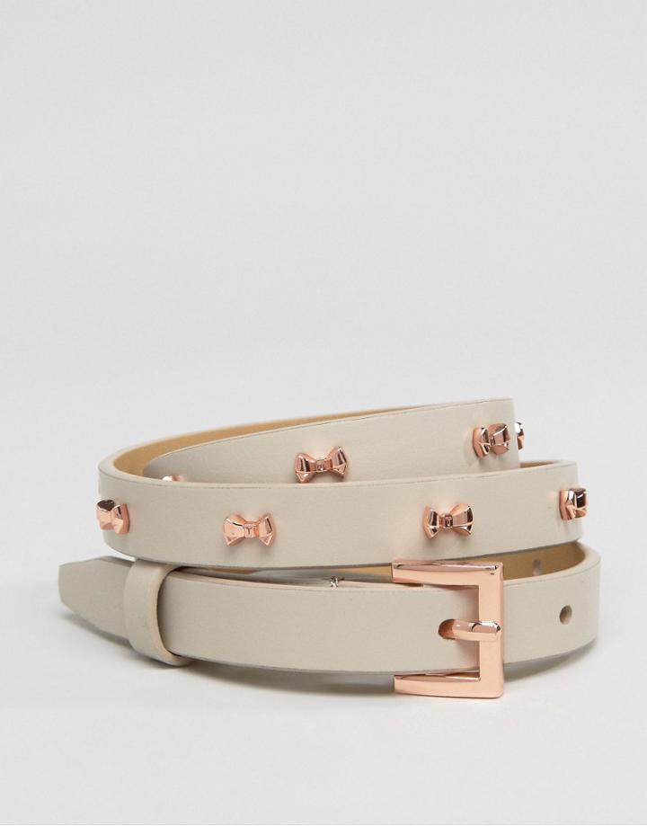 Ted Baker Micro Bow Belt - Gray
