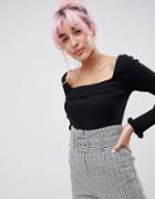 Emory Park Skinny Fit Sweater In Rib-black