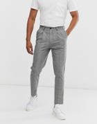 River Island Tapered Smart Pants In Gray Check