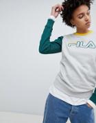 Fila Oversized Sweatshirt With Contrast Arms - Gray