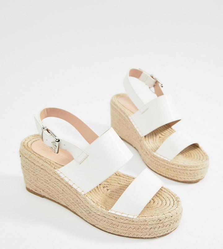 Asos Design Toto Espadrille Wedges - White