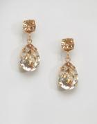 Krystal Swarovski Pear Drop Earrings - Gold