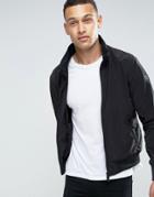 Armani Jeans Nylon Bomber Jacket In Black - Black