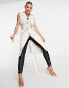 4th & Reckless Sleeveless Trench Duster In Beige-neutral