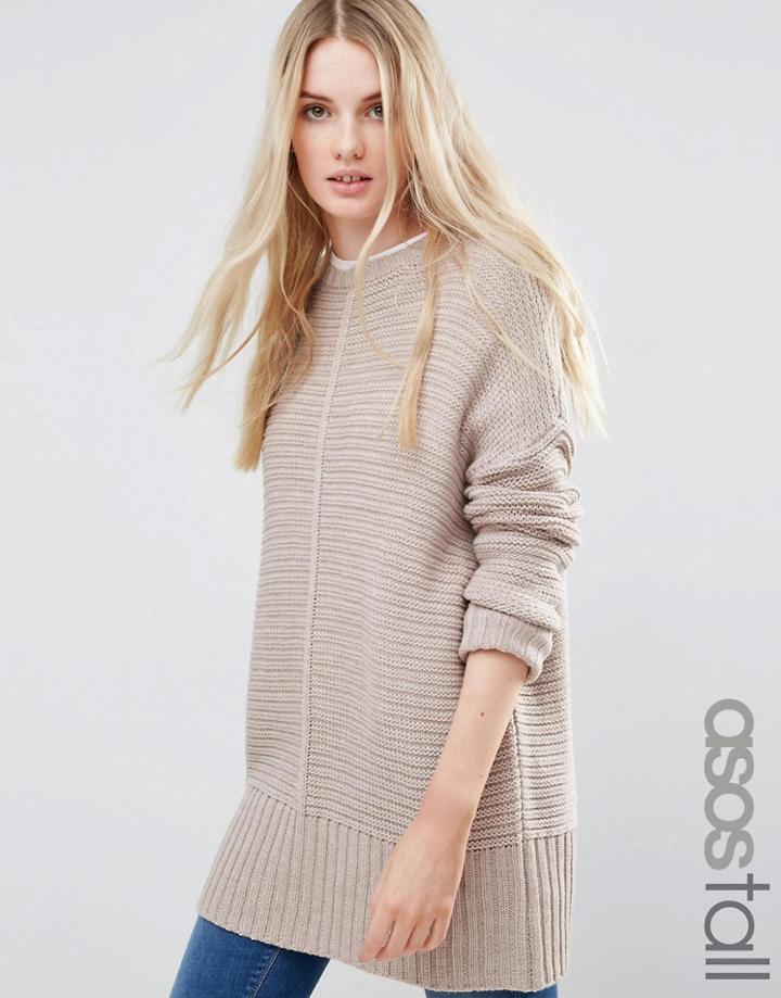 Asos Tall Ultimate Chunky Sweater - Beige