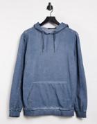 Bolongaro Trevor Raw Edge Washed Hoodie-blues