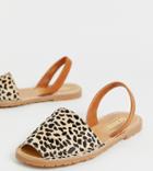 Solillas Exclusive Leopard Print Leather Menorcan Sandals-multi