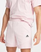Adidas Sportstyle Botantical Dye Logo Shorts In Pink