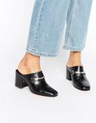 Asos Oxygen Leather Snaffle Mules - Black