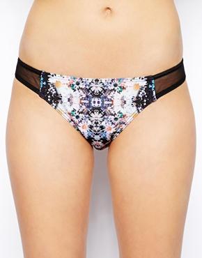 Minkpink Dizzy Daisy Mesh Insert Bikini Bottom - Dizzy Daisy