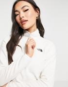 The North Face 100 Glacier 1/4 Zip Fleece In Off White