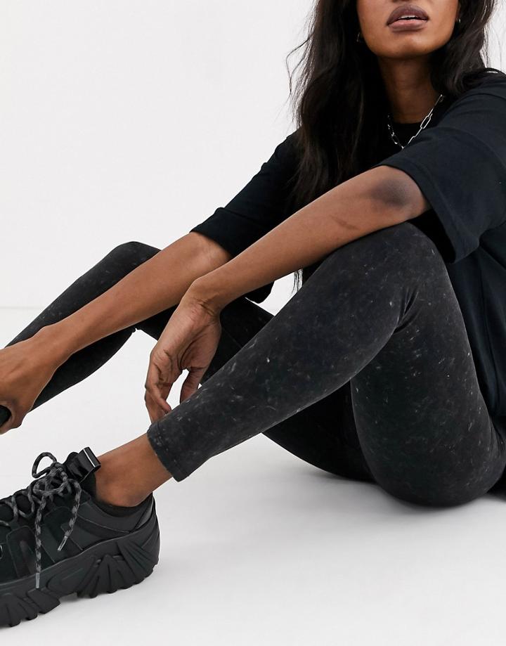Bershka Leggings In Acid Wash