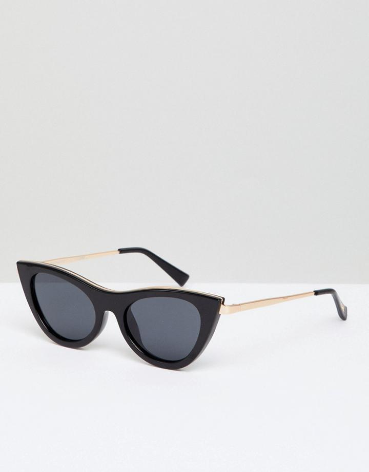 Le Specs Enchantress Cat Eye Sunglasses In Black - Gold