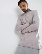 Asos Relaxed Skater Super Longline Double Layer T-shirt - Purple