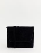 Pull & Bear Ring Detail Cross Body Bag In Black - Black