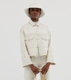 Weekday Drawstring Denim Jacket In Ecru