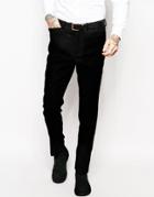 Asos Slim Suit Pants In 100% Wool - Black