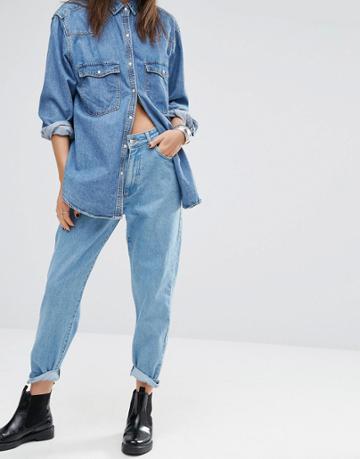 Chorus Slim Mom Jean - Blue