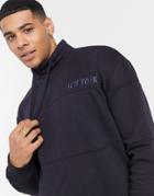 New Look Funnel Neck Sweatshirt With New York Print In Navy