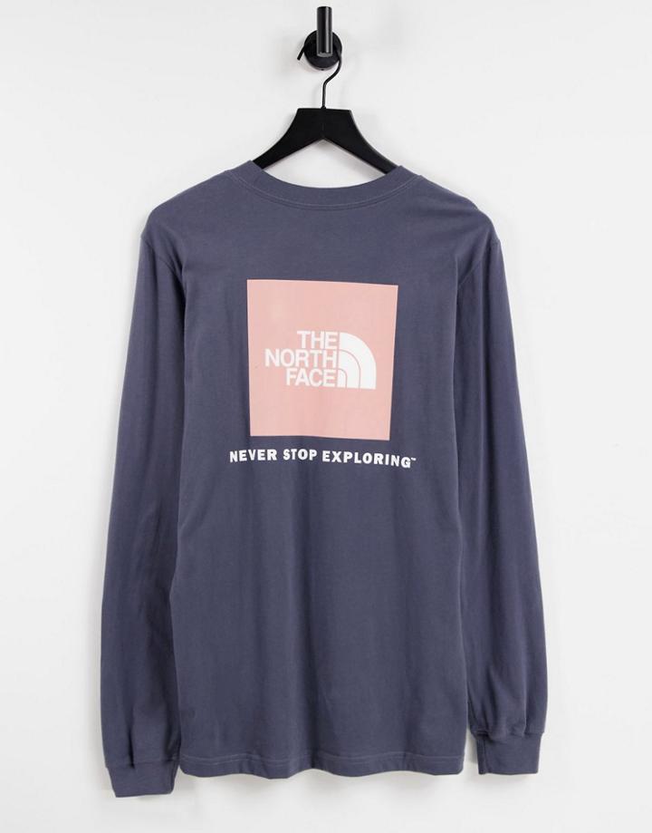The North Face Box Nse Long Sleeve T-shirt In Gray-grey