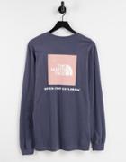 The North Face Box Nse Long Sleeve T-shirt In Gray-grey