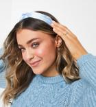 My Accessories London Exclusive Knotted Headband In Baby Blue-blues