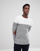 Lindbergh Crew Neck Sweater In Off White - Stone