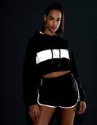 Asos Design Hoodie With Reflective Panel And Hood - Black