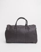 French Connection Faux Leather Weekend Carryall Bag In Brown