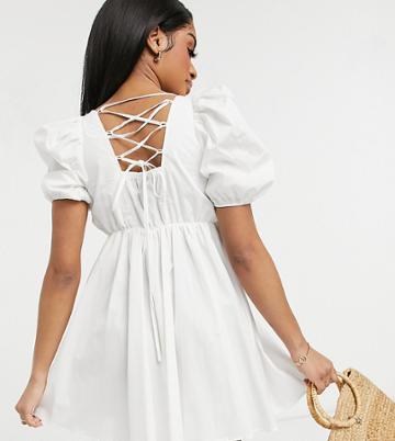 Y.a.s. Petite Mini Smock Dress In White