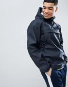 New Look Overhead Rain Jacket With Half Zip In Navy - Navy