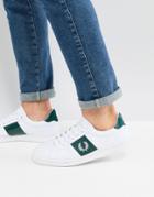 Fred Perry B721 Canvas Sneakers In White - White
