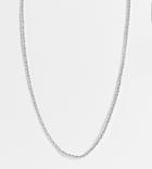 Asos Design Silver Plated Necklace In Mini Rope Chain