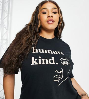 Heartbreak Plus 'human Kind' Graphic T-shirt-black