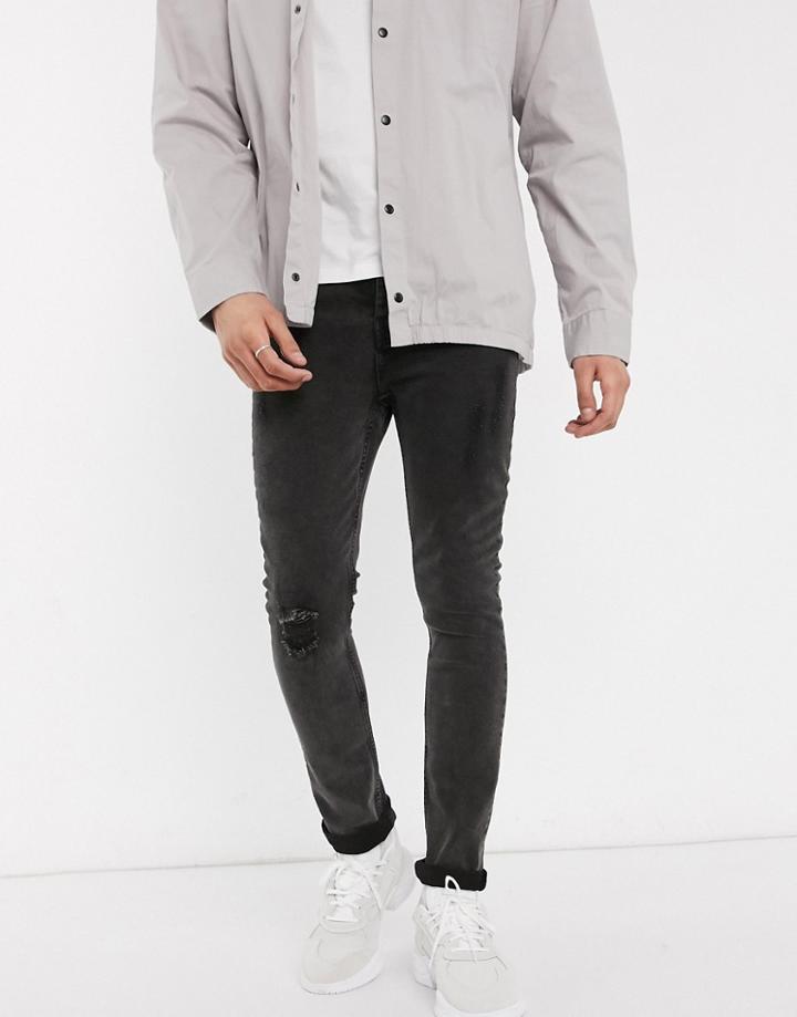 Bolongaro Trevor Emerson Washed Black Skinny Jeans