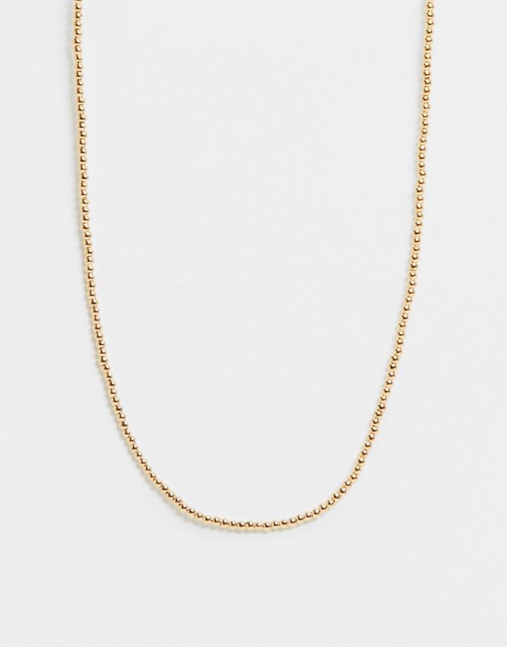 Whistles Seed Bead Necklace In Gold