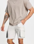 Jack & Jones Intelligence Technical Cargo Short In Gray