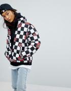 Santa Cruz Padded Jacket With All Over Logo - White