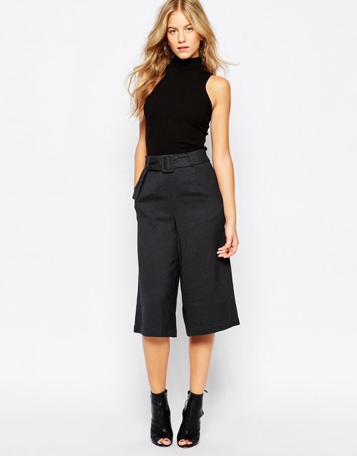 Vero Moda Wide Leg Culotte - Dark Gray