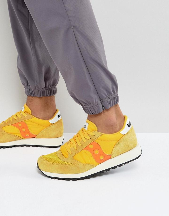 Saucony Jazz Original Vintage Sneakers In Yellow S70321-12 - Yellow