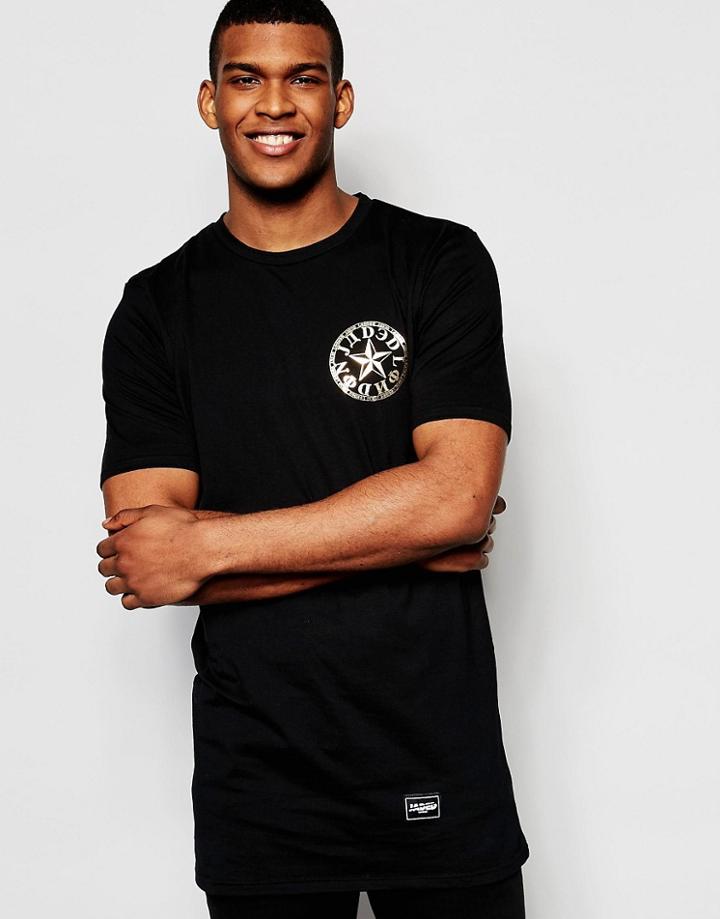 Jaded London Gold Star T-shirt - Black
