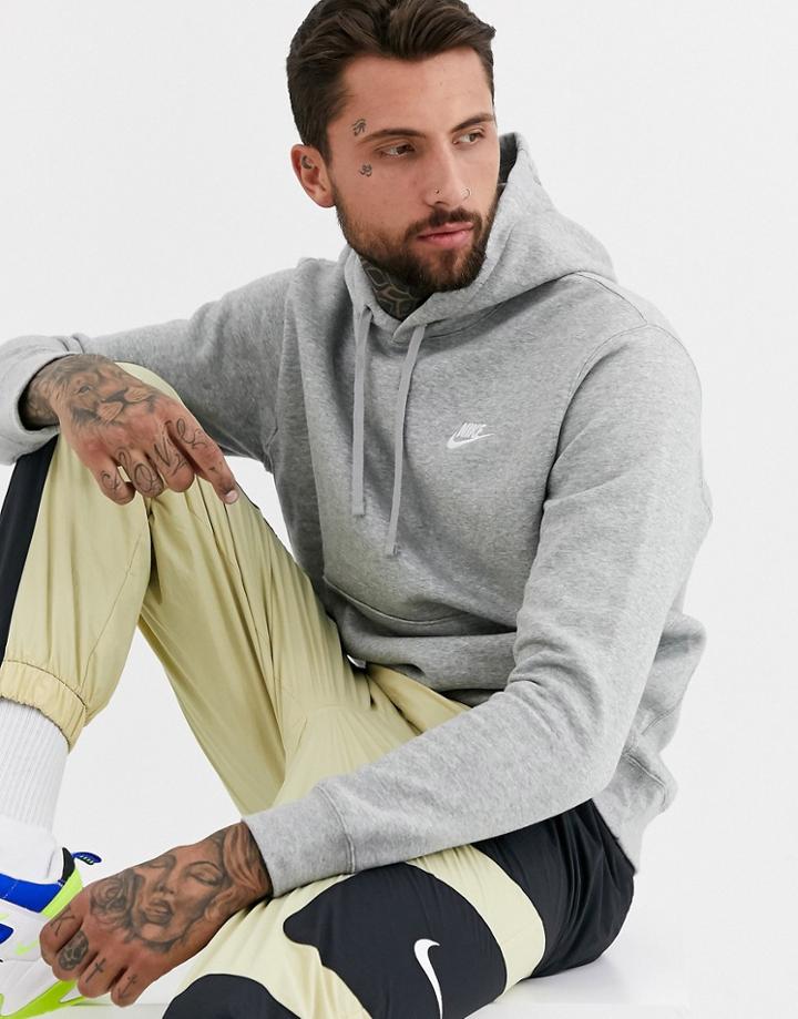 Nike Club Hoodie In Gray-grey