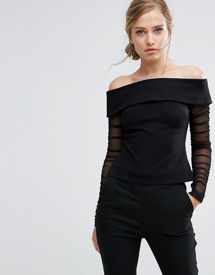 Coast Ainey Bardot Top - Black